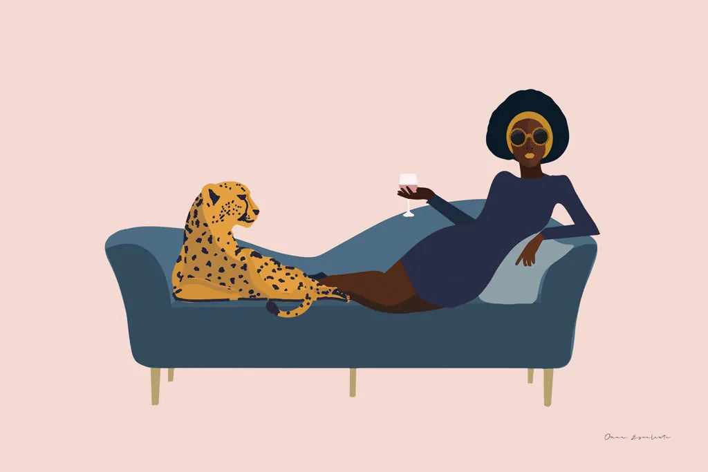 Wild Lounge I Rose Pink by Omar Escalante. SKU 77184i. Archival Giclee Fine art print for wall decor.