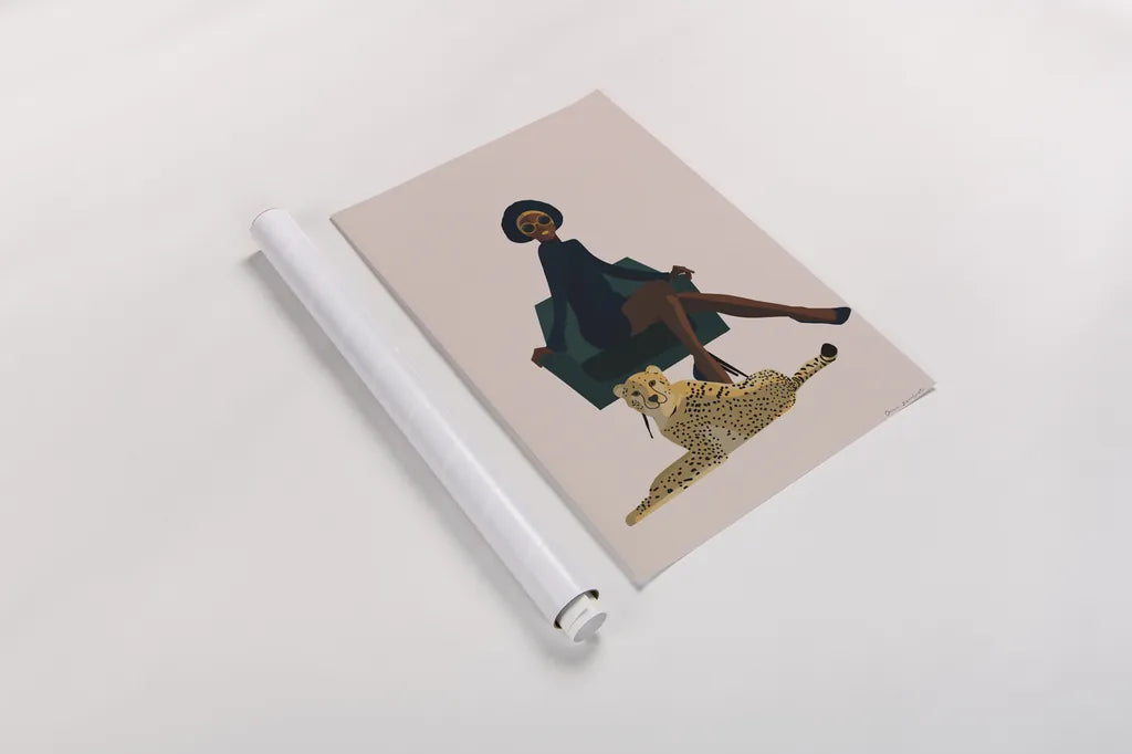 Wild Lounge II by Omar Escalante. shown as a rolled paper print. Available as archival giclee rolled canvas, fine art paper, or poster print. SKU 71788h.