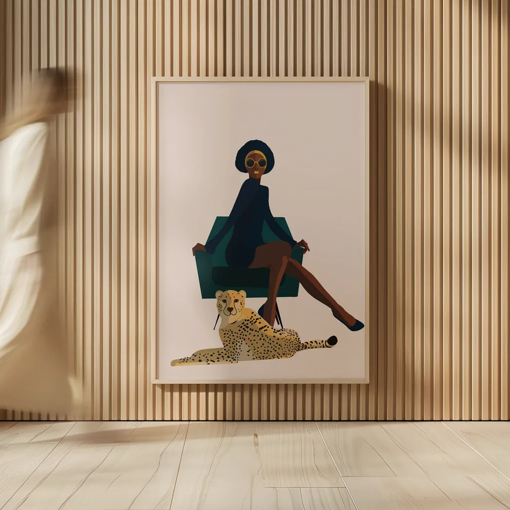 Wild Lounge II by Omar Escalante. shown as over sized large wall art. Available as an archival giclee rolled canvas, fine art paper, or poster print. SKU 71788h.