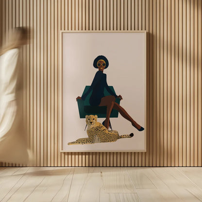 Wild Lounge II by Omar Escalante. shown as over sized large wall art. Available as an archival giclee rolled canvas, fine art paper, or poster print. SKU 71788h.