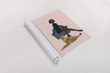 Wild Lounge II Rose Pink by Omar Escalante. shown as a rolled paper print. Available as archival giclee rolled canvas, fine art paper, or poster print. SKU 77185h.