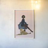 Wild Lounge II Rose Pink by Omar Escalante. shown as a paper print in a white frame. Available as a archival giclee rolled canvas, fine art paper, or poster print. SKU 77185h.