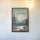 Yellowstone by Omar Escalante. shown as a paper print in a black flame. Available as a archival giclee rolled canvas, fine art paper, or poster print. SKU 90450h.