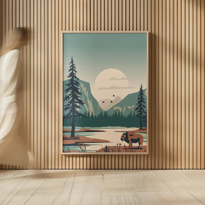 Yellowstone No Words by Omar Escalante. shown as over sized large wall art. Available as an archival giclee rolled canvas, fine art paper, or poster print. SKU 91364h.