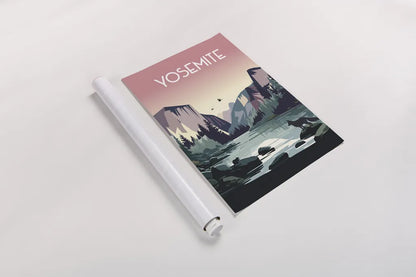 Yosemite by Omar Escalante. shown as a rolled paper print. Available as archival giclee rolled canvas, fine art paper, or poster print. SKU 90449h.