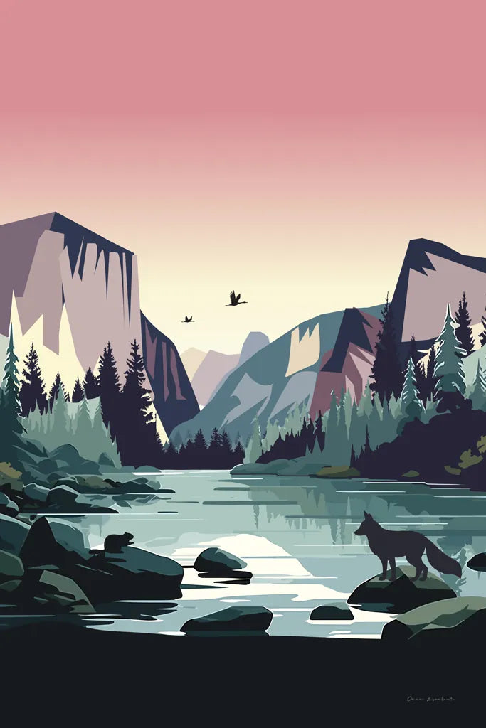 Yosemite No Words by Omar Escalante. SKU 91363h. Archival Giclee Fine art print for wall decor.