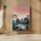 Yosemite No Words by Omar Escalante. shown as over sized large wall art. Available as an archival giclee rolled canvas, fine art paper, or poster print. SKU 91363h.
