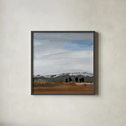 Alamosa Late March Crop by Pamela Munger. Shown in a sleek black glass frame for a contemporary gallery look. Available as an archival giclee rolled canvas, fine art paper, or poster print. SKU 71698a.