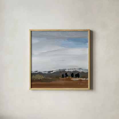 Alamosa Late March Crop by Pamela Munger. Shown in a natural wood glass frame for a timeless modern aesthetic. Available as an archival giclee rolled canvas, fine art paper, or poster print. SKU 71698a.