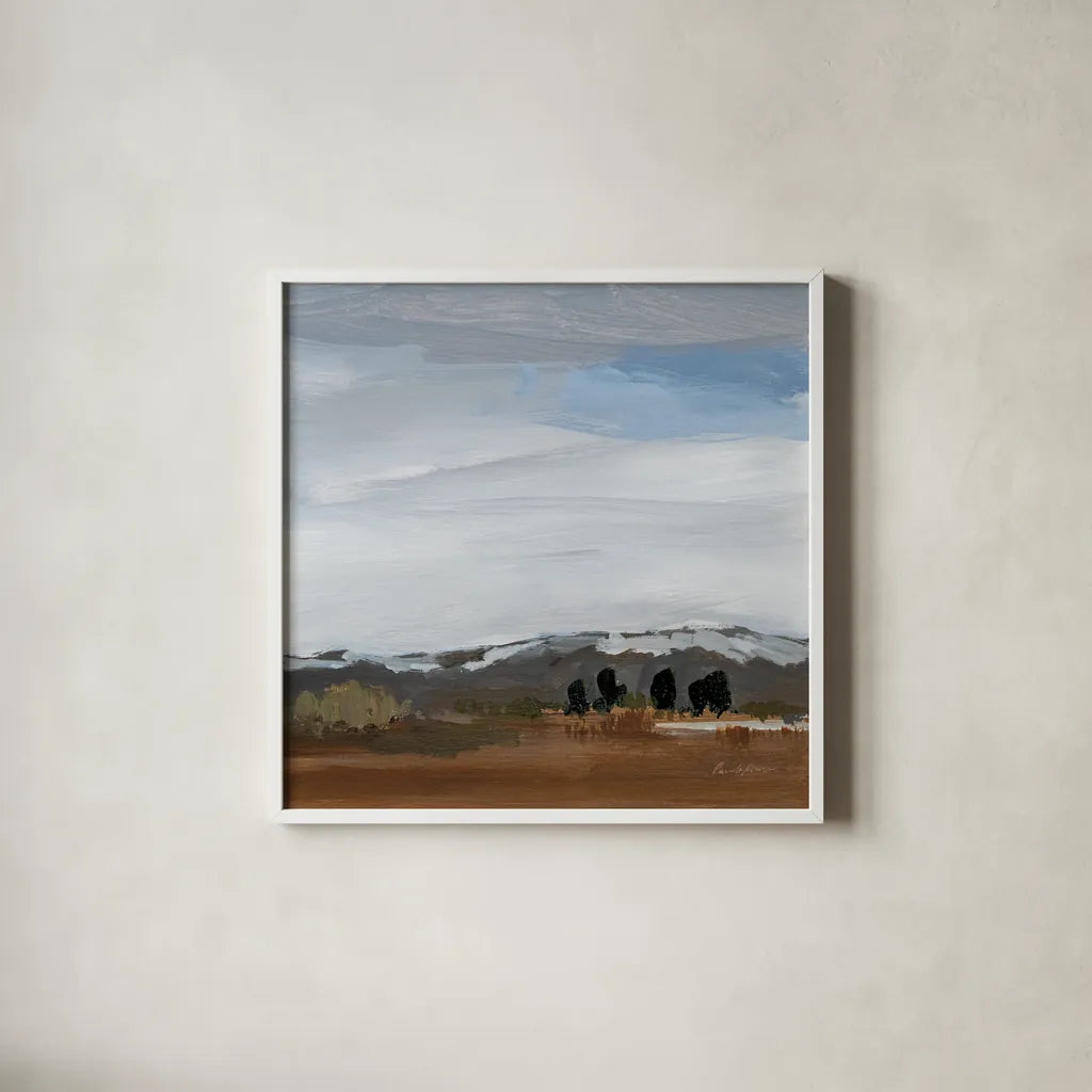 Alamosa Late March Crop by Pamela Munger. Shown in a crisp white glass frame for a clean and minimalist style. Available as an archival giclee rolled canvas, fine art paper, or poster print. SKU 71698a.