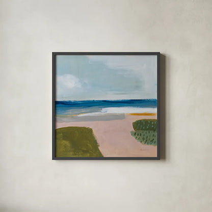 Beach Daze by Pamela Munger. Shown in a sleek black glass frame for a contemporary gallery look. Available as an archival giclee rolled canvas, fine art paper, or poster print. SKU 74472a.