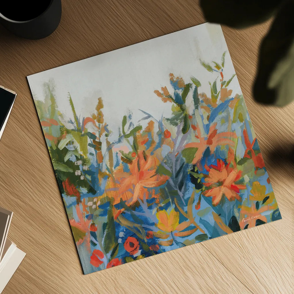 Blue Spring v2 Crop by Pamela Munger. Shown as a detailed flat fine art print, highlighting archival giclee quality. Available as an archival giclee rolled canvas, fine art paper, or poster print. SKU 95211a.