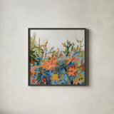 Blue Spring v2 Crop by Pamela Munger. Shown in a sleek black glass frame for a contemporary gallery look. Available as an archival giclee rolled canvas, fine art paper, or poster print. SKU 95211a.