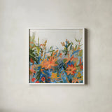 Blue Spring v2 Crop by Pamela Munger. Shown in a crisp white glass frame for a clean and minimalist style. Available as an archival giclee rolled canvas, fine art paper, or poster print. SKU 95211a.