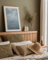 Blueprint by Pamela Munger. shown as a paper print in a natural frame. Available as a archival giclee rolled canvas, fine art paper, or poster print. SKU 86904h.