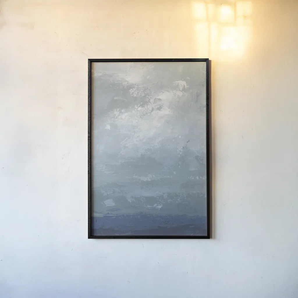Blueprint by Pamela Munger. shown as a paper print in a black flame. Available as a archival giclee rolled canvas, fine art paper, or poster print. SKU 86904h.