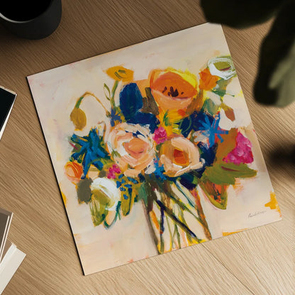Boho Blooms by Pamela Munger. Shown as a detailed flat fine art print, highlighting archival giclee quality. Available as an archival giclee rolled canvas, fine art paper, or poster print. SKU 70540a.