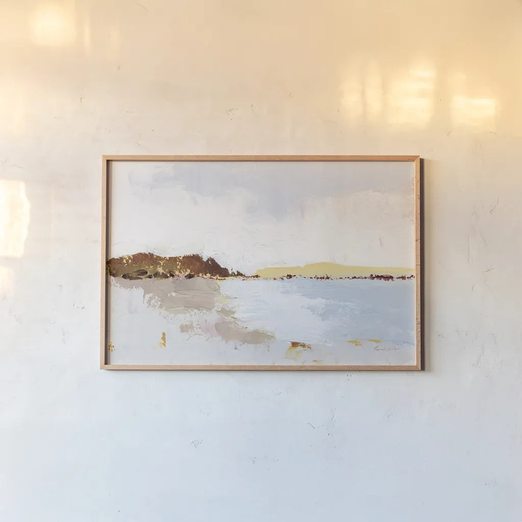 Calm Water by Pamela Munger. shown as a paper print in a natural frame. Available as a archival giclee rolled canvas, fine art paper, or poster print. SKU 71596i.