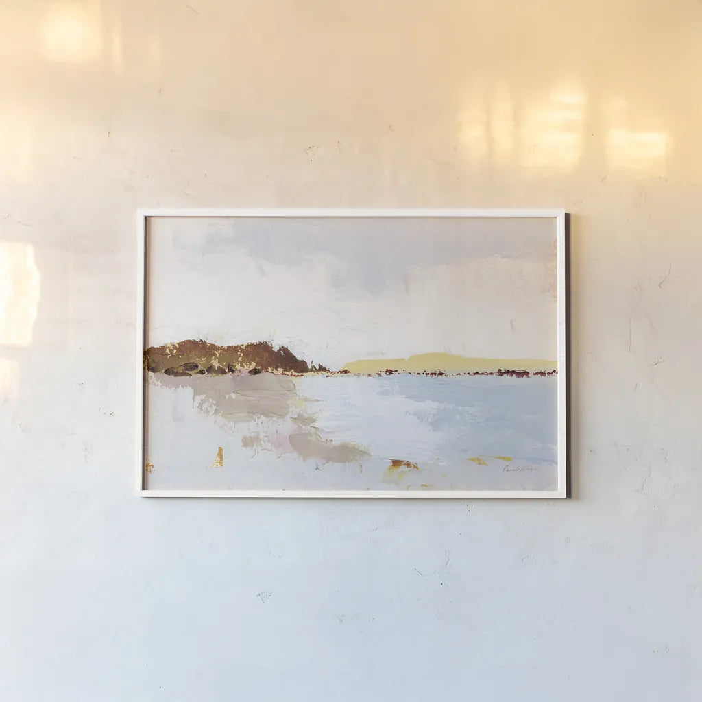 Calm Water by Pamela Munger. shown as a paper print in a white frame. Available as a archival giclee rolled canvas, fine art paper, or poster print. SKU 71596i.