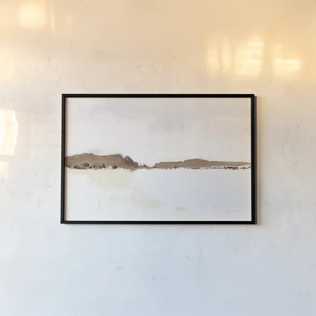 Calm Water Light by Pamela Munger. shown as a paper print in a black flame. Available as a archival giclee rolled canvas, fine art paper, or poster print. SKU 75002i.