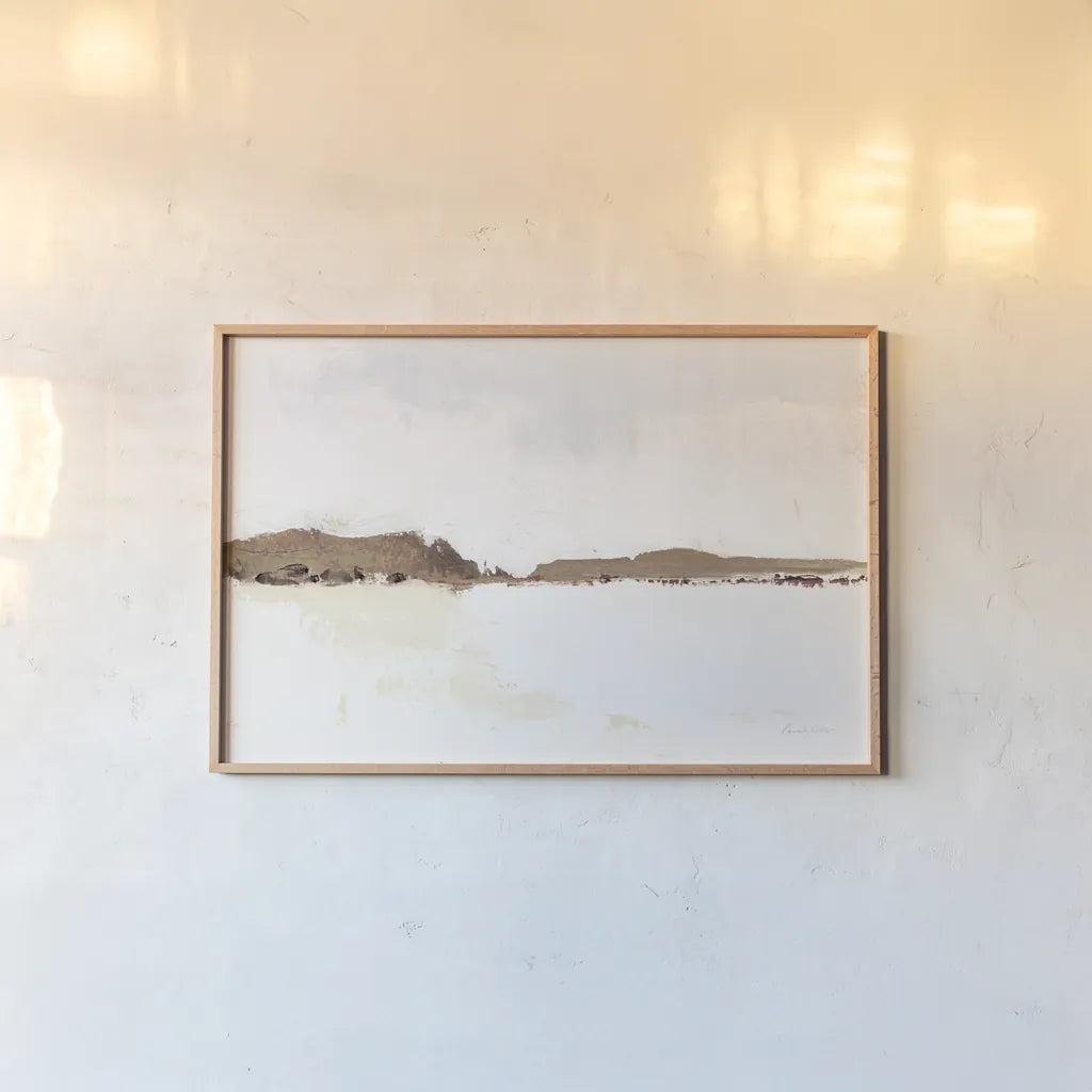 Calm Water Light by Pamela Munger. shown as a paper print in a natural frame. Available as a archival giclee rolled canvas, fine art paper, or poster print. SKU 75002i.