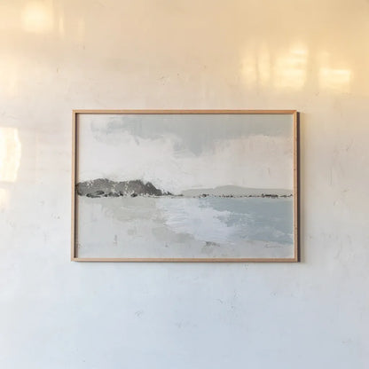 Calm Water Neutral by Pamela Munger. shown as a paper print in a natural frame. Available as a archival giclee rolled canvas, fine art paper, or poster print. SKU 73870i.