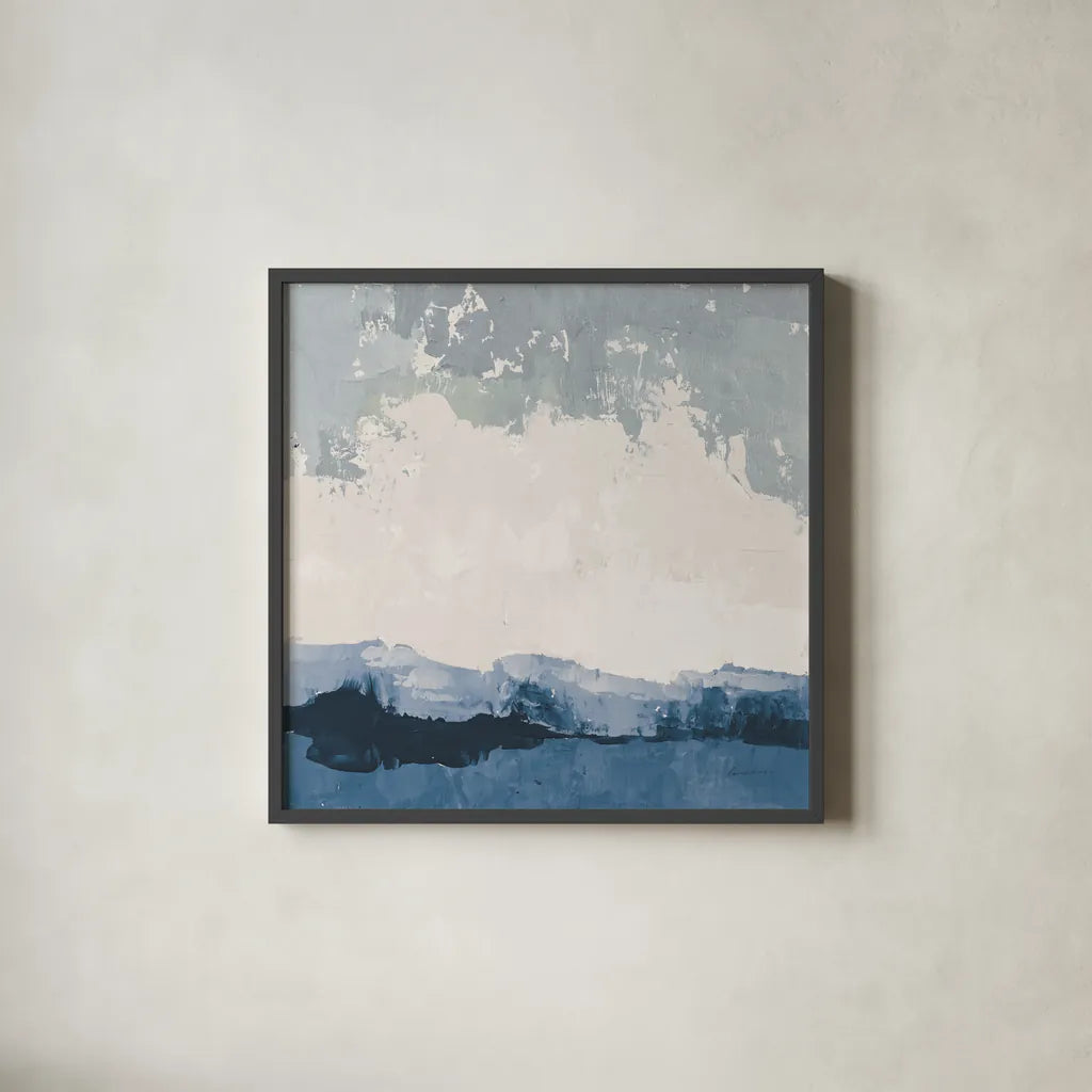 Coastal Landscape by Pamela Munger. Shown in a sleek black glass frame for a contemporary gallery look. Available as an archival giclee rolled canvas, fine art paper, or poster print. SKU 71989a.