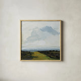 Dark Hillside by Pamela Munger. Shown in a natural wood glass frame for a timeless modern aesthetic. Available as an archival giclee rolled canvas, fine art paper, or poster print. SKU 99414a.