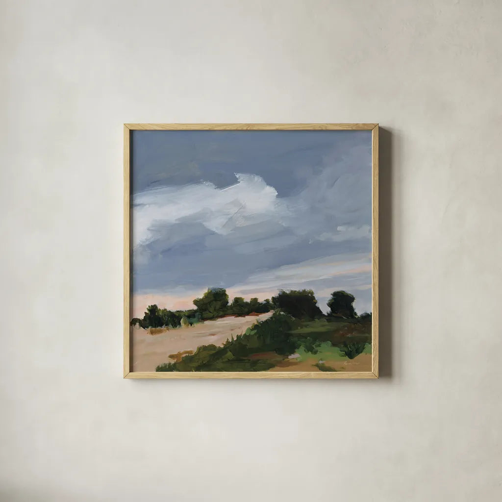 Darkening by Pamela Munger. Shown in a natural wood glass frame for a timeless modern aesthetic. Available as an archival giclee rolled canvas, fine art paper, or poster print. SKU 88433a.