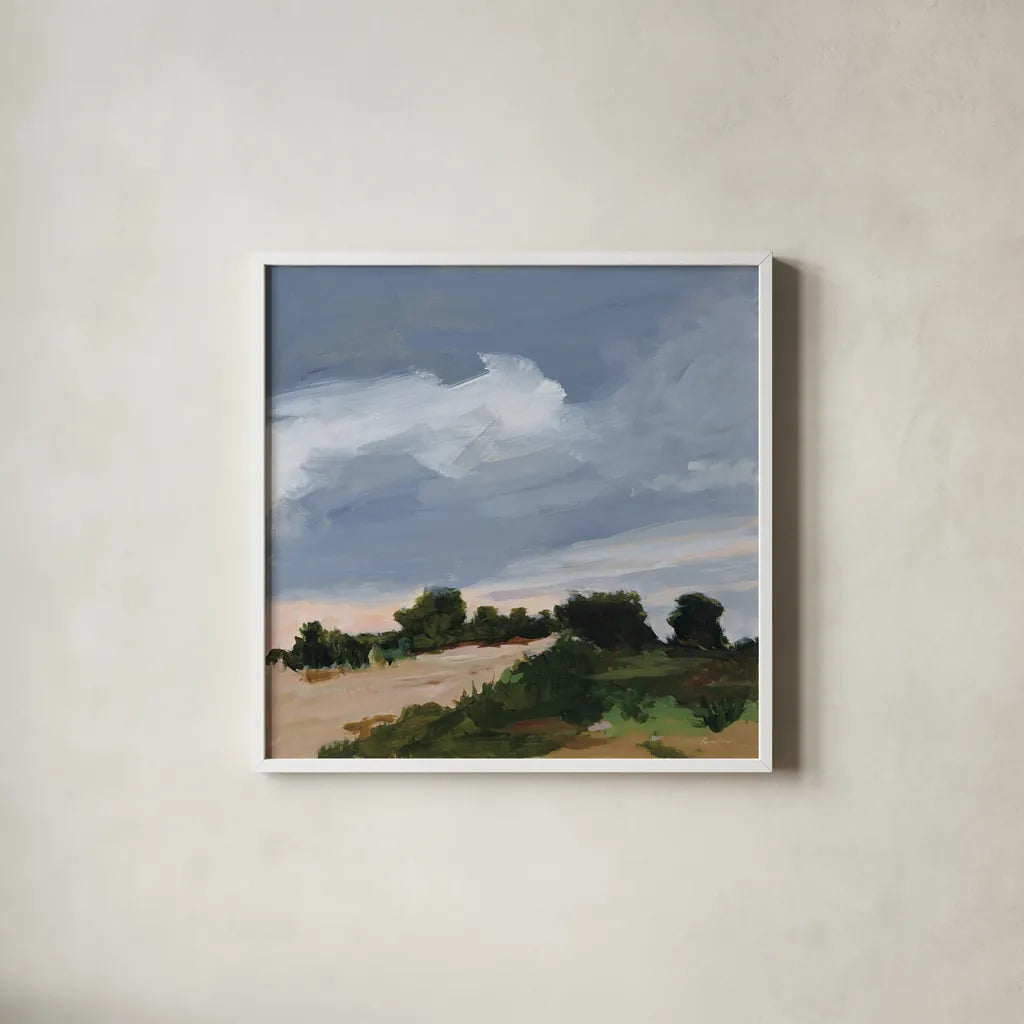 Darkening by Pamela Munger. Shown in a crisp white glass frame for a clean and minimalist style. Available as an archival giclee rolled canvas, fine art paper, or poster print. SKU 88433a.