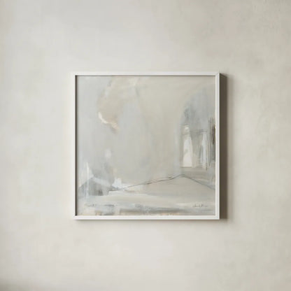 Delicate Gray by Pamela Munger. Shown in a crisp white glass frame for a clean and minimalist style. Available as an archival giclee rolled canvas, fine art paper, or poster print. SKU 68967a.
