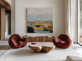 Dreams Out West by Pamela Munger. Shown as extra-large giant wall art in a modern living room. Available as an archival giclee rolled canvas, fine art paper, or poster print. SKU 72447a.