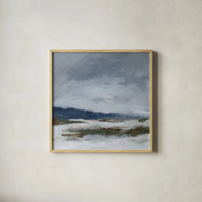 Early December by Pamela Munger. Shown in a natural wood glass frame for a timeless modern aesthetic. Available as an archival giclee rolled canvas, fine art paper, or poster print. SKU 89356a.