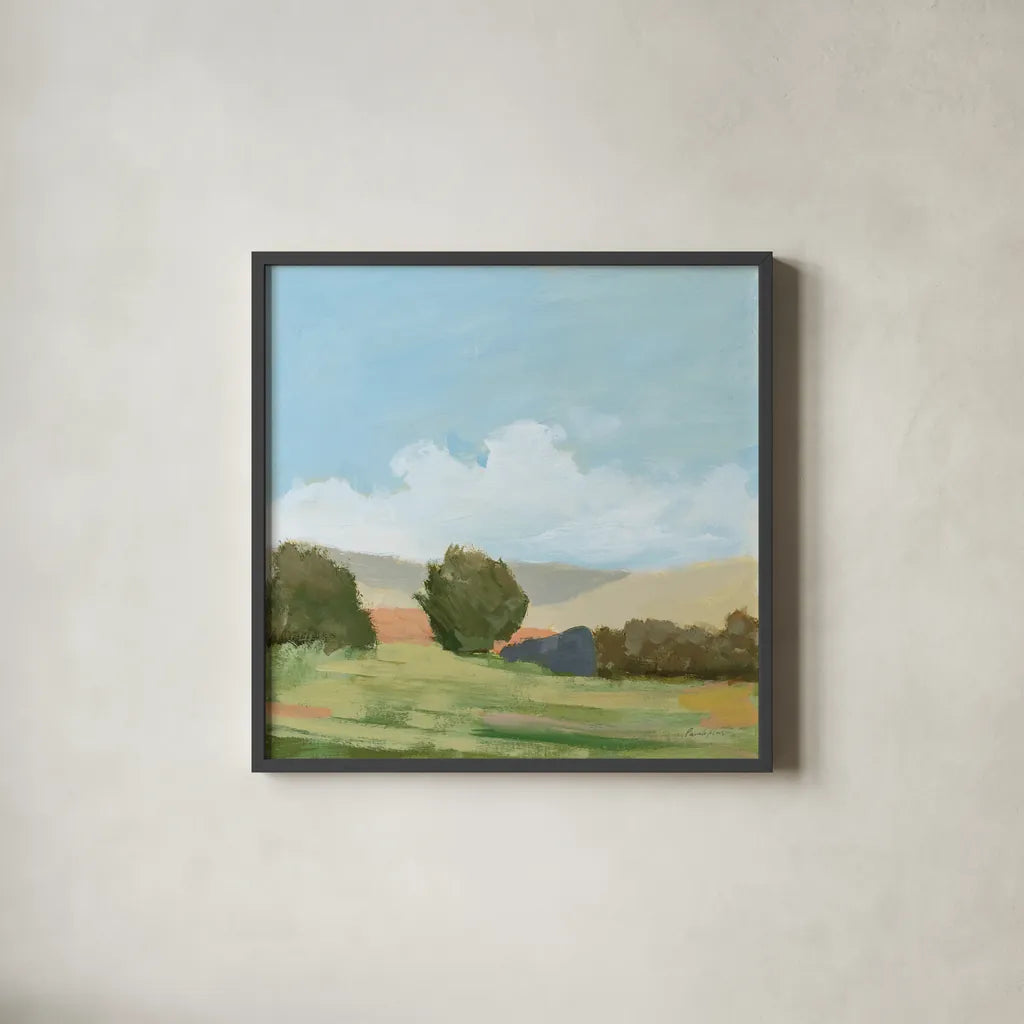 Early Spring by Pamela Munger. Shown in a sleek black glass frame for a contemporary gallery look. Available as an archival giclee rolled canvas, fine art paper, or poster print. SKU 71507a.