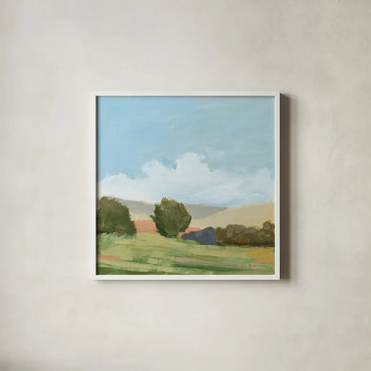 Early Spring by Pamela Munger. Shown in a crisp white glass frame for a clean and minimalist style. Available as an archival giclee rolled canvas, fine art paper, or poster print. SKU 71507a.