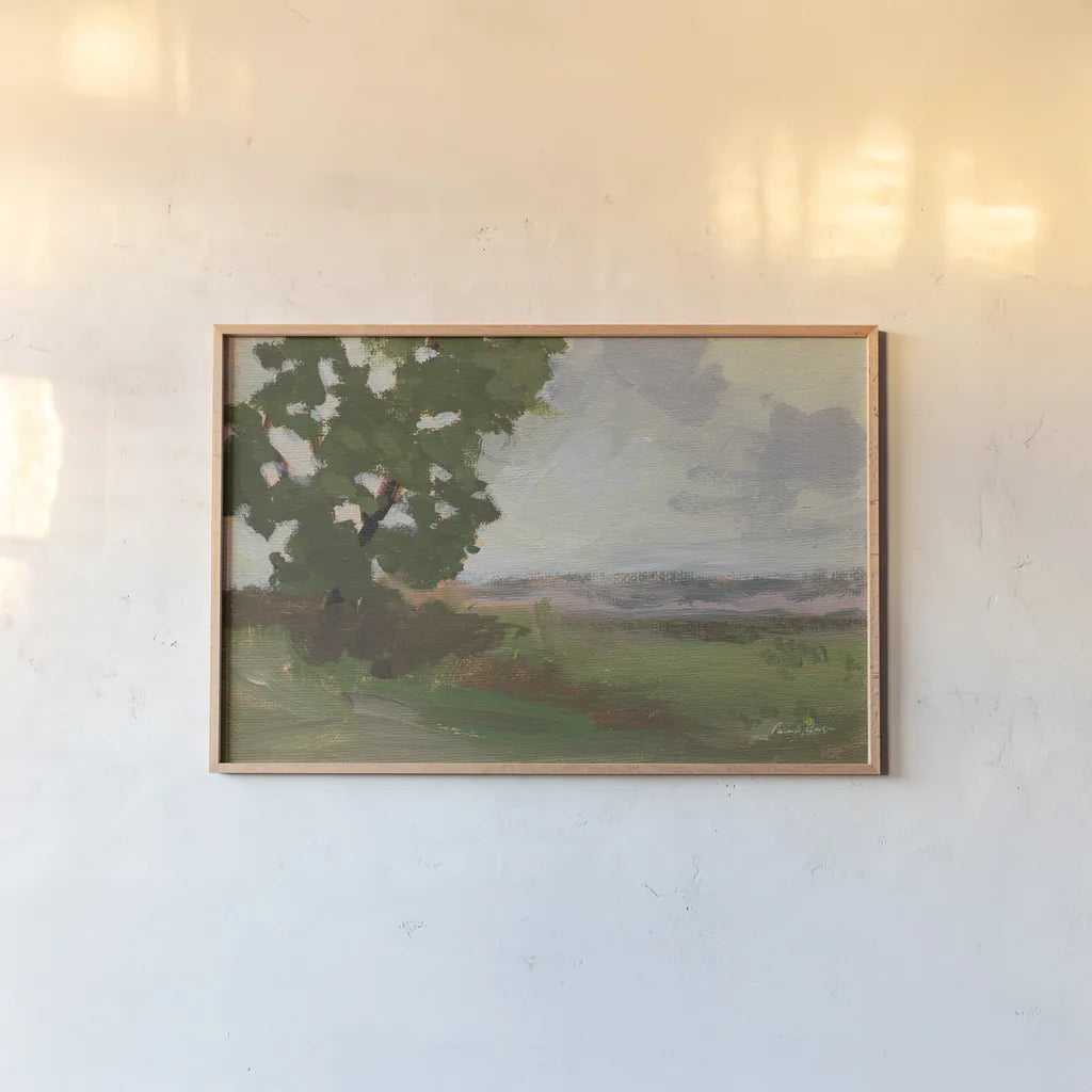 East of Spring Hill by Pamela Munger. shown as a paper print in a natural frame. Available as a archival giclee rolled canvas, fine art paper, or poster print. SKU 79314i.