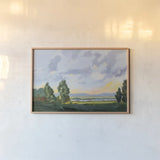 Evening Skies I by Pamela Munger. shown as a paper print in a natural frame. Available as a archival giclee rolled canvas, fine art paper, or poster print. SKU 72544i.