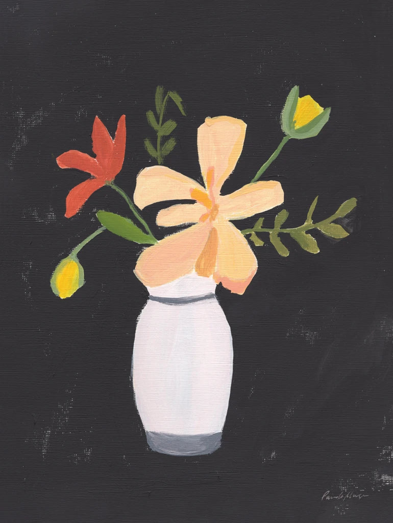 Floral on Black II by Pamela Munger