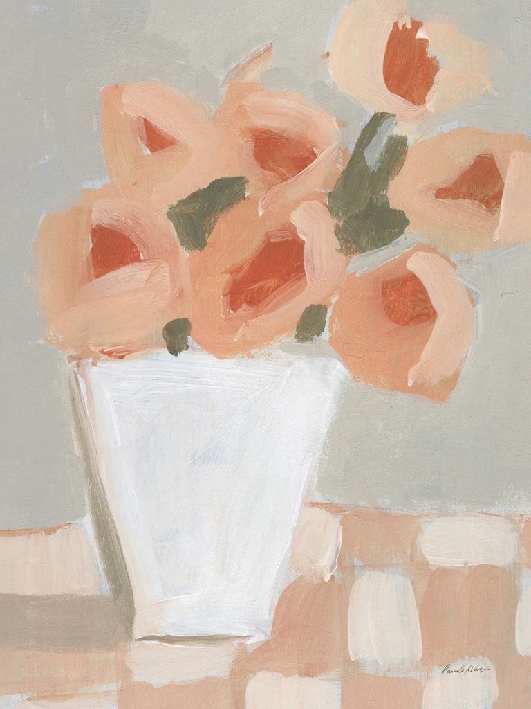 Floral on Checks by Pamela Munger