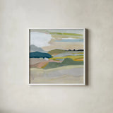 Foraging in the Spring by Pamela Munger. Shown in a crisp white glass frame for a clean and minimalist style. Available as an archival giclee rolled canvas, fine art paper, or poster print. SKU 83521a.