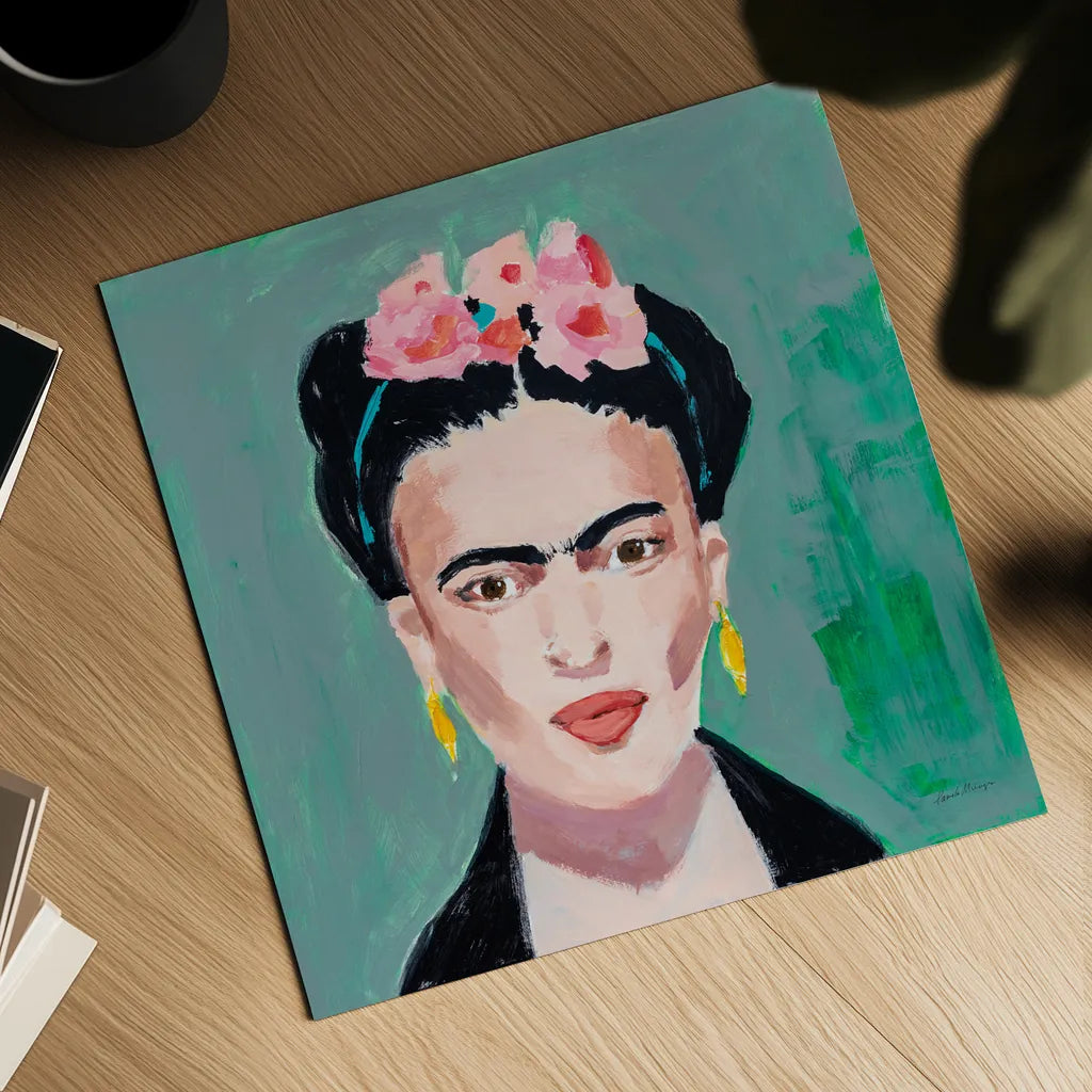 Frida by Pamela Munger. Shown as a detailed flat fine art print, highlighting archival giclee quality. Available as an archival giclee rolled canvas, fine art paper, or poster print. SKU 70542a.