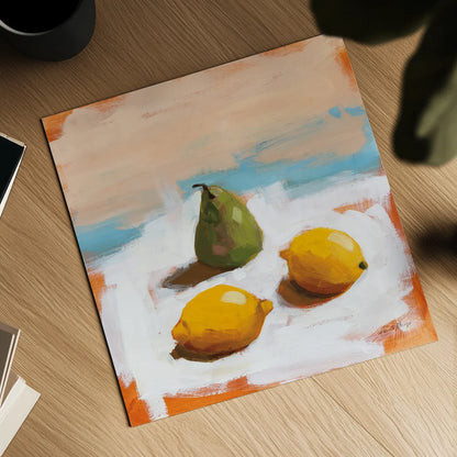 Fruit and Cheer II by Pamela Munger. Shown as a detailed flat fine art print, highlighting archival giclee quality. Available as an archival giclee rolled canvas, fine art paper, or poster print. SKU 68966a.