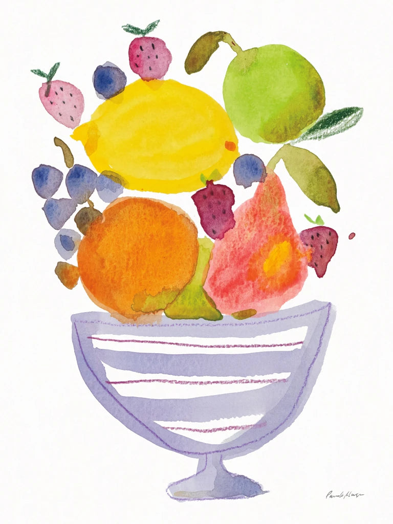 Funky Fruit Bowl I by Pamela Munger