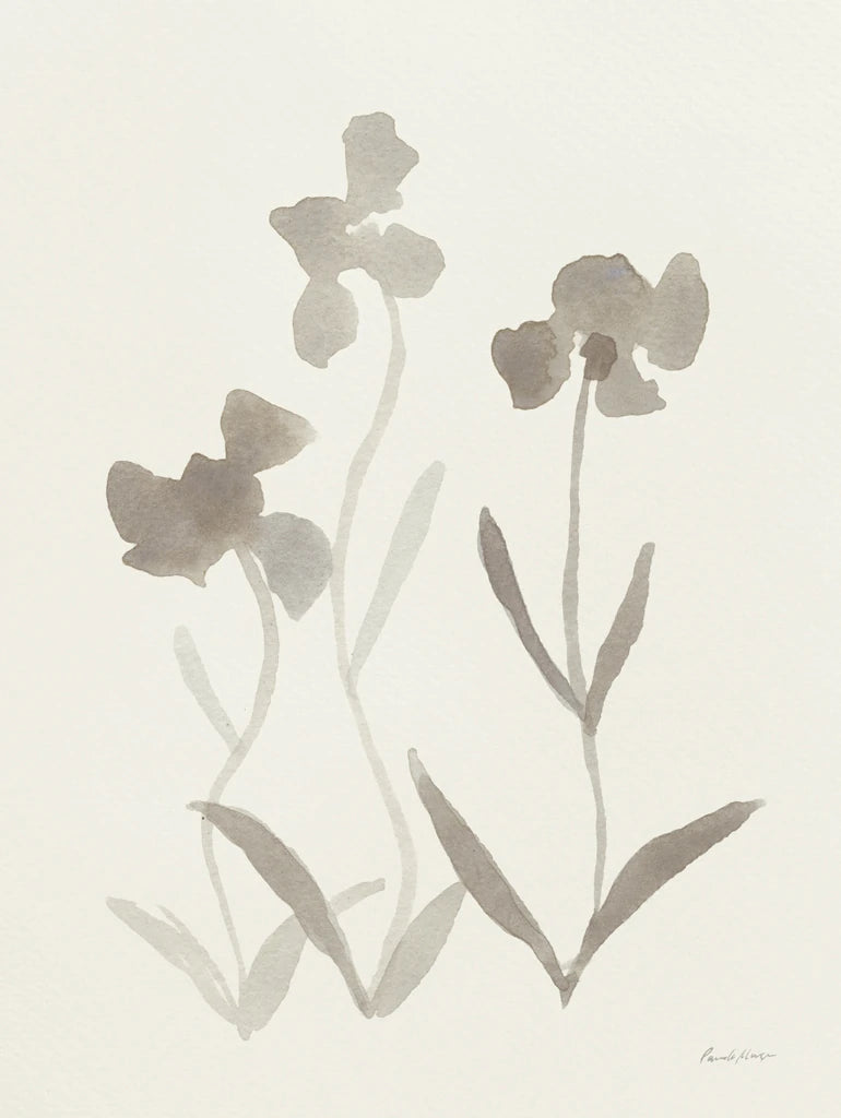 Gray Florals I by Pamela Munger