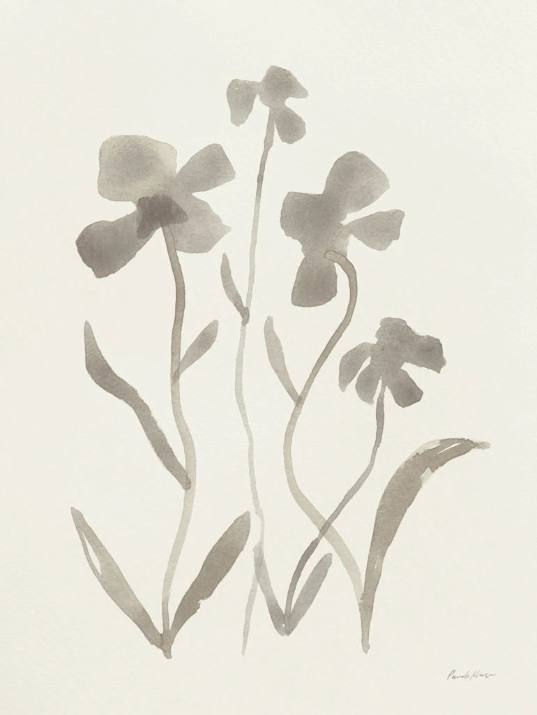 Gray Florals II by Pamela Munger