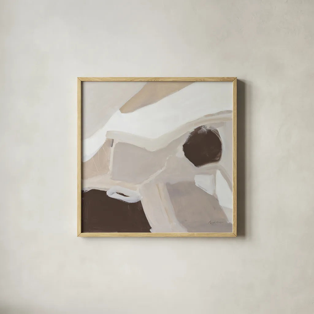 Graze Warm by Pamela Munger. Shown in a natural wood glass frame for a timeless modern aesthetic. Available as an archival giclee rolled canvas, fine art paper, or poster print. SKU 73673a.