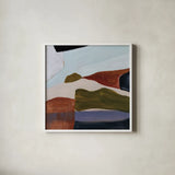 Habitation by Pamela Munger. Shown in a crisp white glass frame for a clean and minimalist style. Available as an archival giclee rolled canvas, fine art paper, or poster print. SKU 98325a.