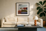 Habitation by Pamela Munger. Displayed in a glass frame with matte in a clean modern living room. Available as an archival giclee rolled canvas, fine art paper, or poster print. SKU 98325a.