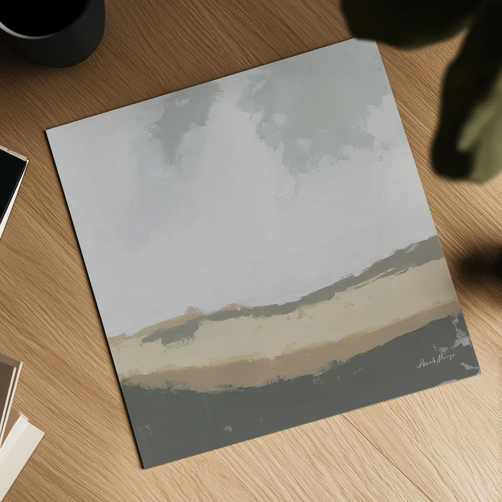 Hills Beyond Hills Neutral by Pamela Munger. Shown as a detailed flat fine art print, highlighting archival giclee quality. Available as an archival giclee rolled canvas, fine art paper, or poster print. SKU 73947a.