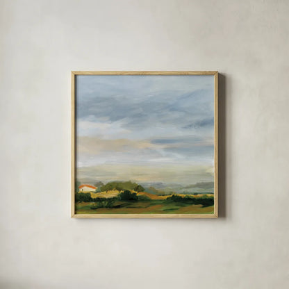 Home Away from Home by Pamela Munger. Shown in a natural wood glass frame for a timeless modern aesthetic. Available as an archival giclee rolled canvas, fine art paper, or poster print. SKU 82843a.